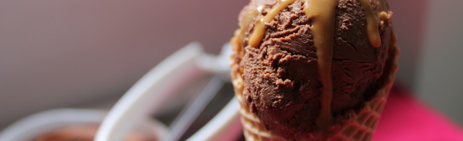 Chocolate Truffle Ice Cream with a Peanut Butter&nbsp;Swirl