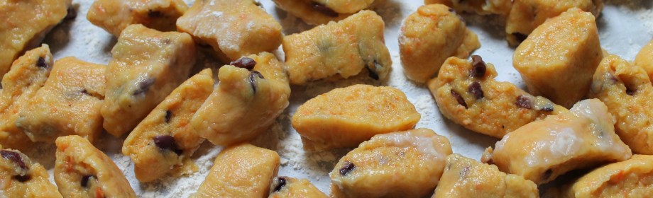 Pan-fried Carrot and Black Olive&nbsp;Gnocchi